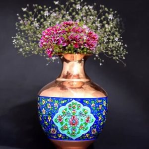گلدان مس و پرداز