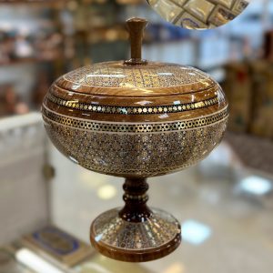 شکلاتخوری پایه دار خاتم نفیس
