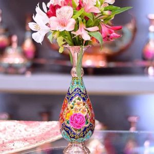 گلدان صراحی گل و مرغ
